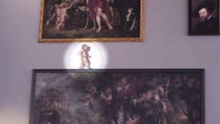 Watch viral clip as Rubens&#8217; cheeky cherub escapes his painting and gets up to mischief