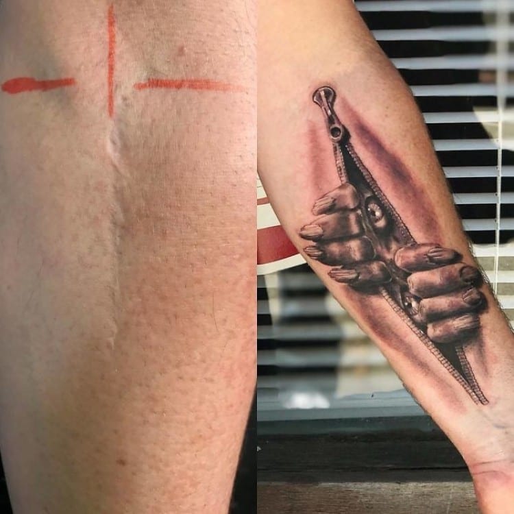 This tattoo is a little scar-y!